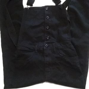 H&M DIVIDED WOMENS OVERALLS . DARK BLACK SIZE 2 . GREAT CONDITION !!!